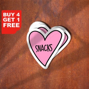 Sticker collation coeur rose Stickers rigolos, Stickers collations pour ordinateur portable, Stickers pour verres de collations, Sticker bouteille d'eau, Stickers bouteille d'eau