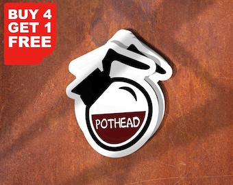 Coffee Pot Head Coffee Sticker, Funny Stickers, Laptop Decals, Tumbler Stickers, Coffee Stickers, Water Bottle Sticker, Water Bottle Decal