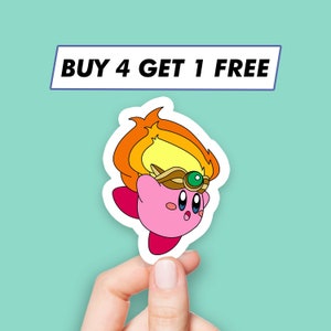 Fire Kirby Sticker Space Alien Stickers Laptopstickers Esthetische stickers Computerstickers Waterflesstickers Laptopstickers