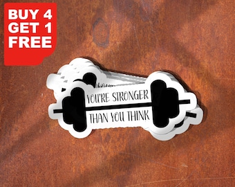 You're Stronger Than You Think Sticker, Funny Sticker, Strong Laptop Decals, Tumbler Stickers, Water Bottle Sticker, Water Bottle Decal