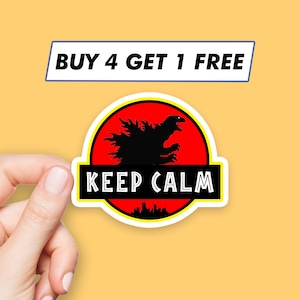 面白いKeep Calmステッカー、ゴジラの名言ステッカー、ラップトップステッカー、美的ステッカー、コンピュータステッカー、ウォーターボトルステッカー、ラップトップデカール
