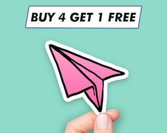Cute Paper Plane Sticker Retro Adventure Stickers Laptop Stickers Aesthetic Stickers Computer Stickers Water Bottle Stickers Laptop Decals