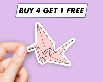 Cool Origami Crane Sticker Japanese Lucky Stickers Laptop Stickers Aesthetic Stickers Computer Stickers Waterbottle Stickers Laptop Decals