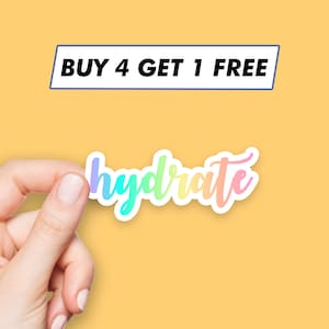 Rainbow Hydrate Sticker Cute Quote Stickers Laptop Stickers Aesthetic Stickers Computer Stickers Waterbottle Stickers Laptop Decals