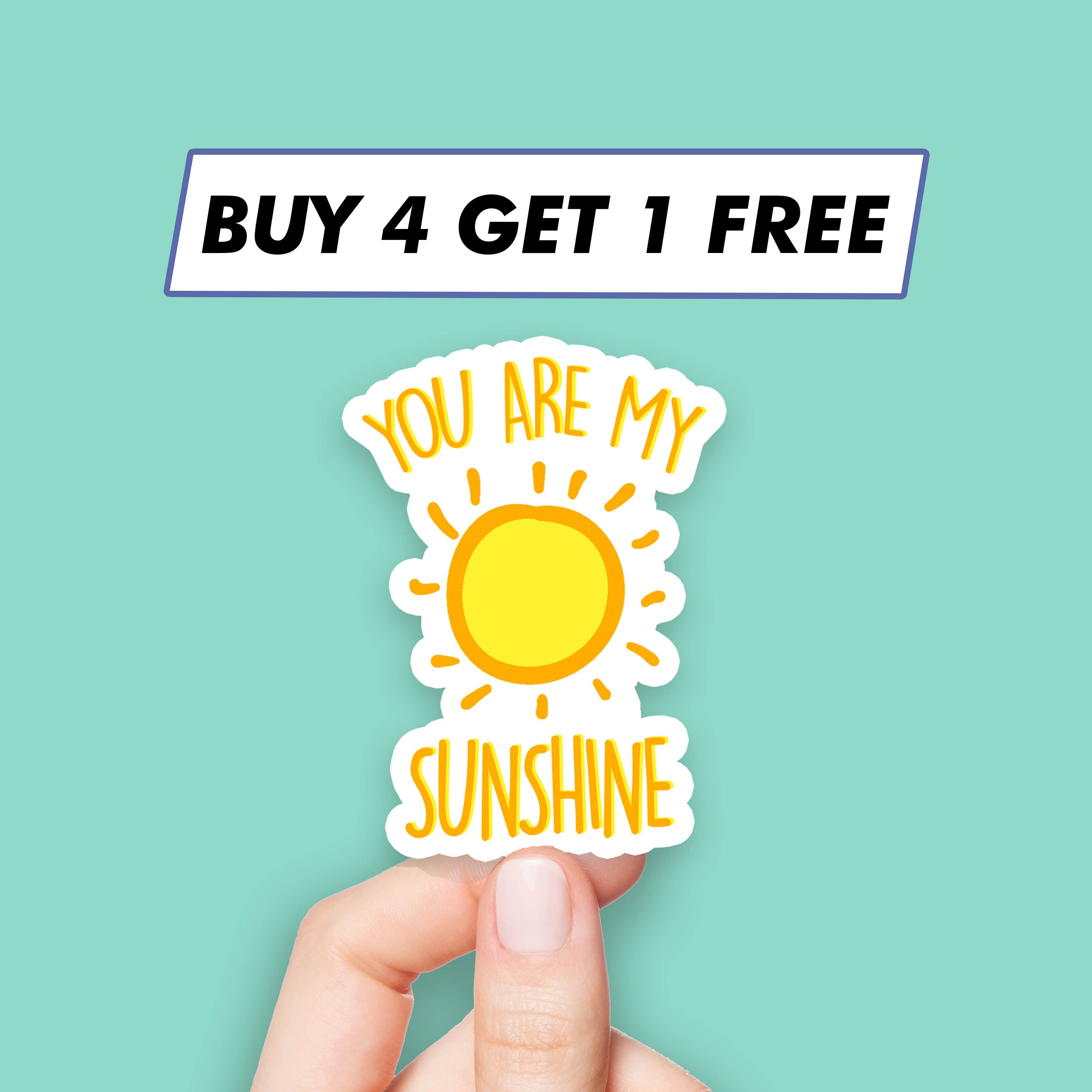 かわいい「You Are My Sunshine」ステッカー、日の出の名言ステッカー、ラップトップステッカー、美的ステッカー、コンピューターステッカー、ウォーターボトルステッカー  - Etsy 日本, image size:3000x3000