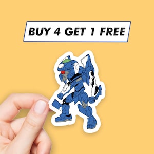 Stickers robot Evangelion Stickers Mecha Anime Stickers ordinateur portable Stickers esthétiques Stickers ordinateur Stickers bouteille d'eau Stickers ordinateur portable