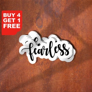 Fearless Aufkleber, Glaube Aufkleber, Pray Christian Laptop Aufkleber, Inspiration für Wasserflaschen und Laptops, lustige Aufkleber Tumbler