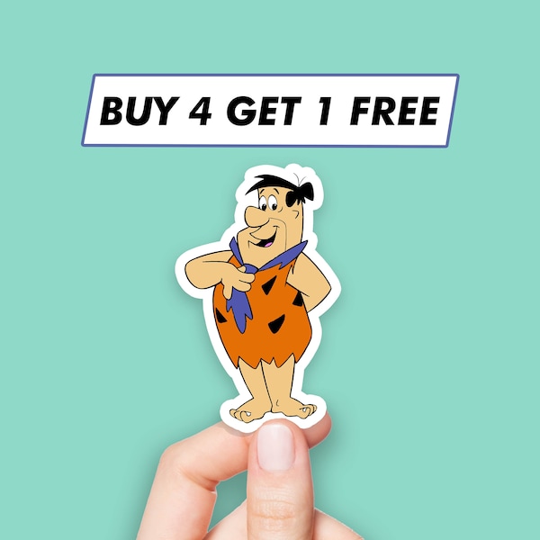 Flintstones Fred Flintstone Sticker Cute Cartoon Stickers Laptop Stickers Aesthetic Stickers Computer Stickers Waterbottle Stickers