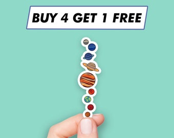 Space Planets Sticker Galaxy Solar System Stickers Laptop Stickers Aesthetic Stickers Computer Stickers Water Bottle Stickers Laptop Decals