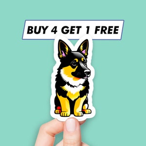 Cool German Shepherd Sticker Puppy Dog Stickers Laptop Stickers Aesthetic Stickers Computer Stickers Water Bottle Stickers Laptop Decals