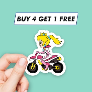 Süße Prinzessin Peach Aufkleber Super Mario Kawaii Aufkleber Laptop Aufkleber Computer Aufkleber Wasserflasche Aufkleber