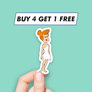 Flintstones Wilma Flintstone Sticker Cool Cartoon Stickers Laptop Stickers Aesthetic Stickers Computer Stickers Waterbottle Stickers