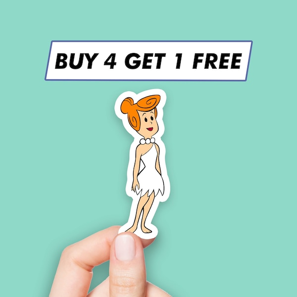 Flintstones Wilma Flintstone Sticker Cool Cartoon Stickers Laptop Stickers Aesthetic Stickers Computer Stickers Waterbottle Stickers