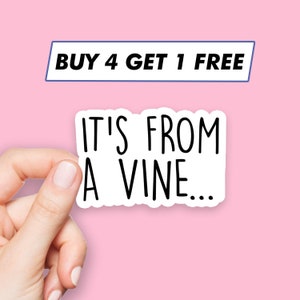 Funny It&#39;s From A Vine Sticker Cute Quote Stickers Laptop Stickers Aesthetic Stickers Computer Stickers Water Bottle Stickers Laptop Decals