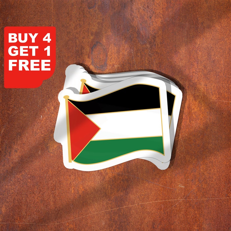 Adesivo bandiera Palestina Pacchetto gratuito di adesivi di protesta della Palestina Bottiglia d'acqua Bicchiere Decalcomania Pacchetto Adesivo Pacchetto estetico Vinile-Adesivi per auto immagine 5