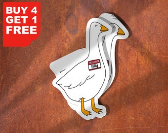 Silly Goose Matte Vinyl Sticker Funny Stickers Waterbottle Sticker Laptop Sticker Waterproof Sticker