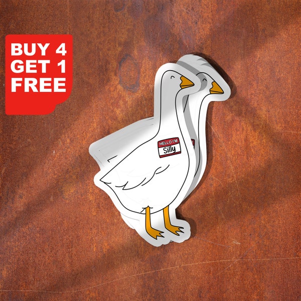 Sticker vinyle mat Silly Goose Stickers rigolos Sticker bouteille d'eau Sticker pour ordinateur portable Sticker étanche