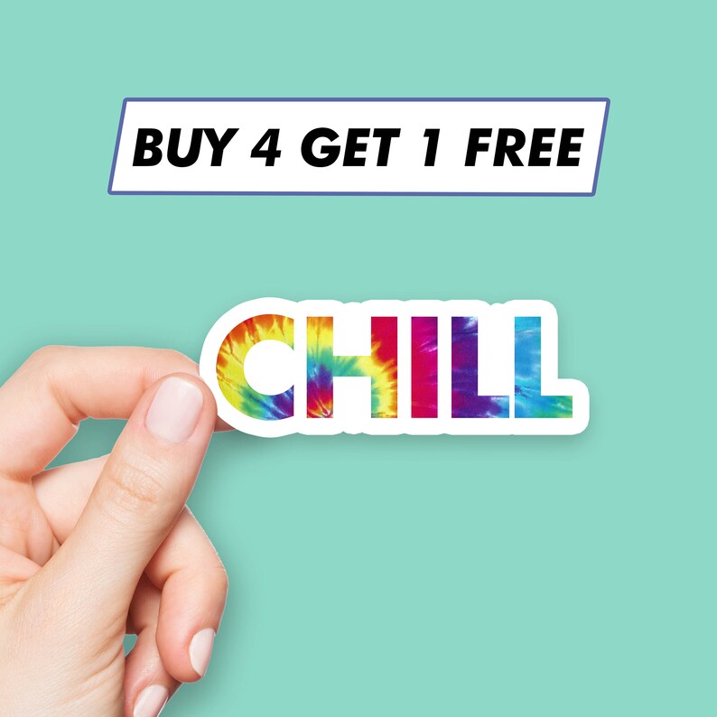 Rainbow Chill Sticker Cute Quote Stickers Laptop Stickers Aesthetic ...