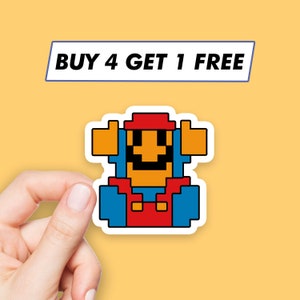 Mario Game Over Sticker Super Mario Cute Stickers Laptop Stickers Aesthetic Stickers Computer Stickers Waterbottle Stickers Laptop Decals