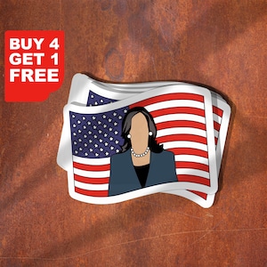 2024 Presidential Kamala Harris Sticker Harris Walz Sticker Vote Kamala Harris 2024 Sticker Kamala Walz Democrats Stickers Election Stickers