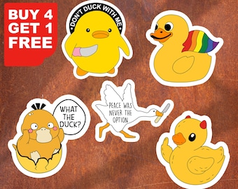 Duck With Knife Meme Funny Sticker Duck Laptop Sticker Ducks Gift Laptop Sticker Bundle Aesthetic Sticker Pack Stickers Pack Waterbottle