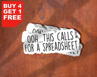 Oooh This Calls For A Spreadsheet Sticker, Math Laptop Stickers, Math Water Bottle Decals, Tumbler Stickers Math Stickers, Office Sticker