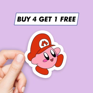 Kirby Mario Aufkleber Super Mario Niedliche Aufkleber Laptop Aufkleber Ästhetische Aufkleber Computer Aufkleber Wasserflasche Aufkleber Laptop Aufkleber