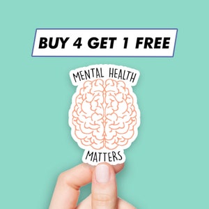Cute Mental Health Matters Sticker Psychology Saying Stickers Laptop Stickers Aesthetic Stickers Computer Stickers Water Bottle Stickers