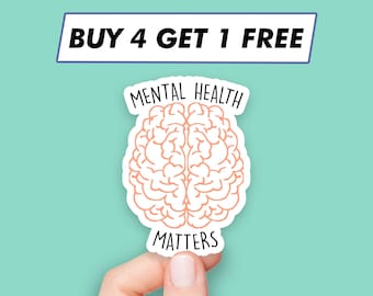 Cute Mental Health Matters Sticker Psychology Saying Stickers Laptop Stickers Aesthetic Stickers Computer Stickers Water Bottle Stickers
