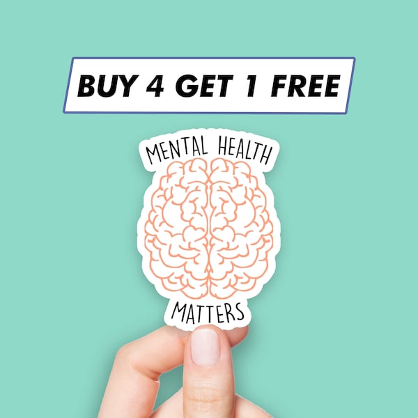 Cute Mental Health Matters Sticker Psychology Saying Stickers Laptop Stickers Aesthetic Stickers Computer Stickers Water Bottle Stickers