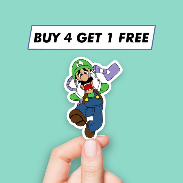 Sticker Luigi horreur Stickers Super Mario Ghost Stickers ordinateur portable Stickers esthétiques Stickers ordinateur Stickers bouteille d'eau Stickers ordinateur portable