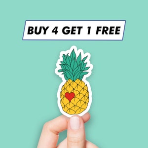 Aloha Pineapple Sticker Heart Fruit Stickers Laptop Stickers Aesthetic Stickers Computer Stickers Waterbottle Stickers Laptop Decals