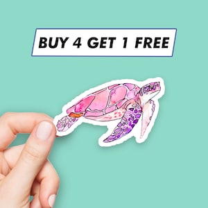 Trendy Sea Turtle Sticker Watercolor Ocean Stickers Laptop Stickers Aesthetic Stickers Computer Stickers Waterbottle Stickers Laptop Decals