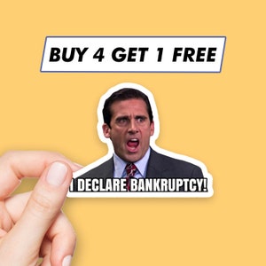 Michael Scott Bankruptcy Sticker The Office Meme Stickers Laptop Stickers Aesthetic Stickers Computer Stickers Water Bottle Stickers