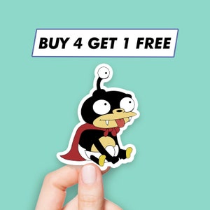 Alien Lord Nibbler Sticker Dog Anime Stickers Laptop Stickers Aesthetic Stickers Computer Stickers Water Bottle Stickers Laptop Decals