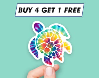 Rainbow Sea Turtle Sticker Hawaii Ocean Stickers Laptop Stickers Aesthetic Stickers Computer Stickers Water Bottle Stickers Laptop Decals