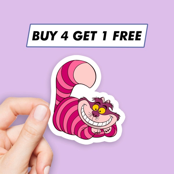 Cute Cheshire Cat Sticker Alice In Wonderland Cat Stickers Laptop Stickers Aesthetic Stickers Computer Stickers Waterbottle Stickers