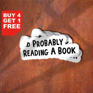 Sticker Probablement la lecture d'un livre, Stickers rigolos, Stickers ordinateur portable, Stickers motivants pour verre, Sticker bouteille d'eau, Sticker bouteille d'eau