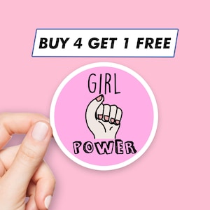 Girl Power Faust Aufkleber Coole positive Aufkleber Laptop Aufkleber Ästhetische Aufkleber Computer Aufkleber Wasserflasche Aufkleber Laptop Aufkleber