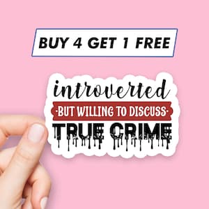 Leuke introverte sticker Stickers True Crime Gezegden Laptopstickers Esthetische stickers Computerstickers Waterflesstickers Laptopstickers
