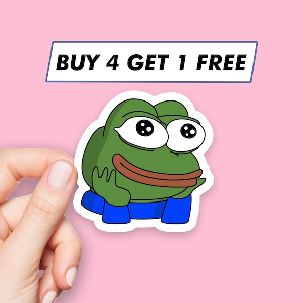 Happy Pepe Sticker Frog Meme Stickers Laptop Stickers Aesthetic Stickers Computer Stickers Waterbottle Stickers Laptop Decals