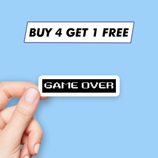 Game Over Stickers - Etsy