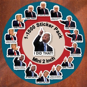 50pcs I Did That Trump Sticker Variety Pack, Anti Trump Sticker, Trump Eclipse, Meme Sticker, Fdt, Anti Racist, Liberal Stickers