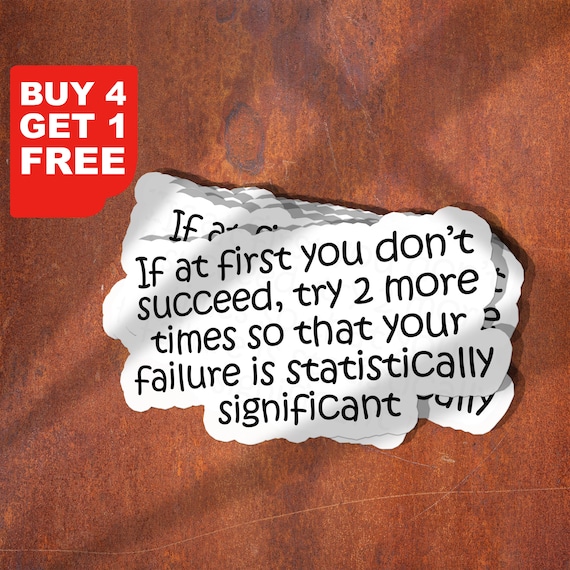 Funny Math Statistics Sticker, Math Laptop Stickers, Math Water Bottle Decals, Tumbler Stickers Math Stickers,