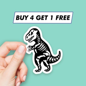 Skeleton T-Rex Sticker Skull Dinosaur Stickers Laptop Stickers Aesthetic Stickers Computer Stickers Waterbottle Stickers Laptop Decals