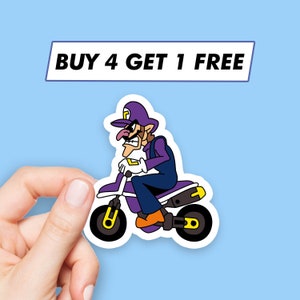 Sticker Waluigi cool Stickers anime Super Mario Stickers ordinateur portable Stickers esthétiques Stickers ordinateur Stickers bouteille d'eau Stickers ordinateur portable