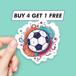 Coole voetbalsticker Fitness Sportstickers Laptopstickers Esthetische stickers Computerstickers Waterflesstickers Laptopstickers