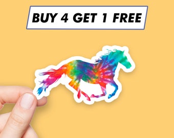 Rainbow Horse Sticker Hippie Pony Stickers Laptop Stickers Aesthetic Stickers Computer Stickers Waterbottle Stickers Laptop Decals