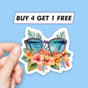 Tropische zomersticker Avontuurlijke reisstickers Laptopstickers Esthetische stickers Computerstickers Waterflesstickers Laptopstickers