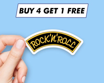 Cool Rock N Roll Sticker Rock Music Stickers Laptop Stickers Aesthetic Stickers Computer Stickers Water Bottle Stickers Laptop Decals